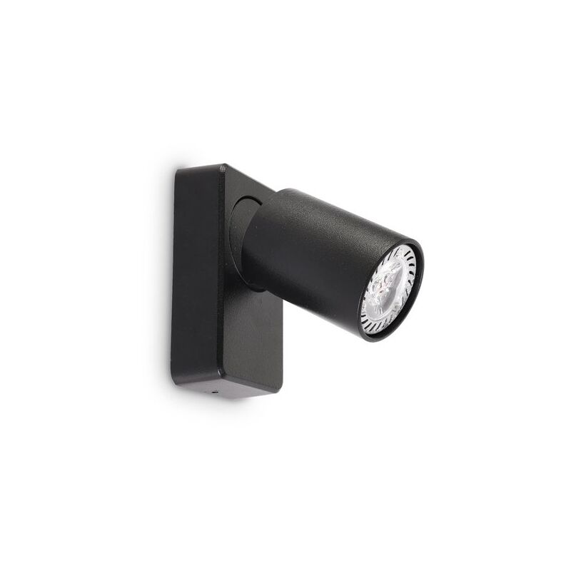 Applique Moderna Rudy Metallo Nero 1 Luce 7W 3000K Luce Calda