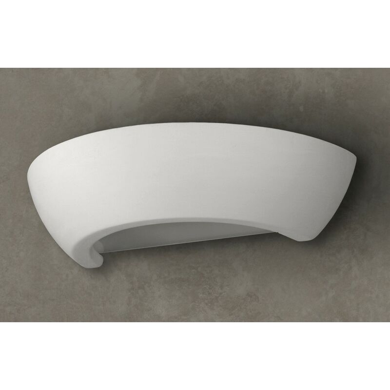 Image of Lampada da parete Plafoniera Applique in gesso color bianco dal design moderno Up Down contemporaneo Illuminazione Indiretta - Bianco