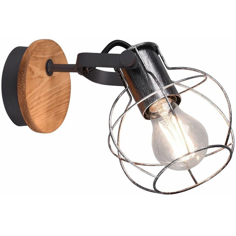 Image of Lampada da parete in legno dimmerabile telecomando Lampada spot regolabile in un set comprensivo di lampade led rgb