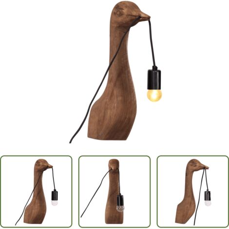 Lampada da parete in legno -  Lampada a Parete a Forma di Animale 25 W 12x12x42 cm E27
