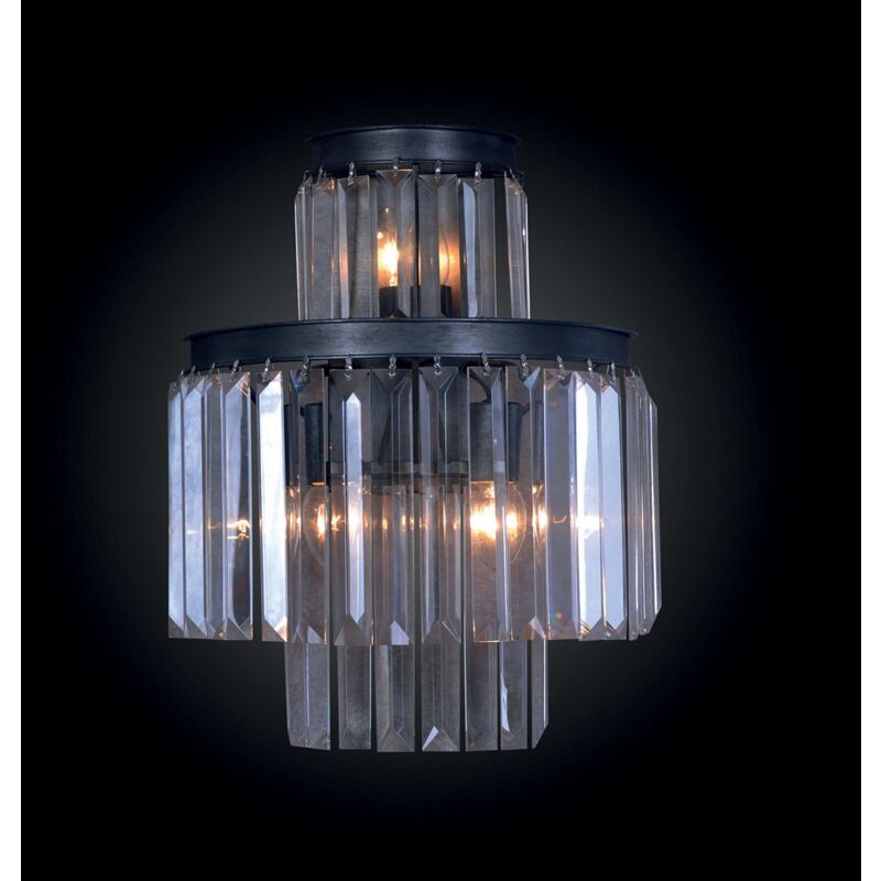 Signature - Lampada da parete in vetro grigio Fulgurant