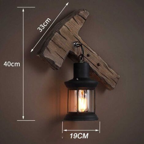 Lampada da parete industriale, lampada da parete retrò, lampada per sala da pranzo, bar, illuminazione per corridoio, lampada nostalgica con lampadina a LED