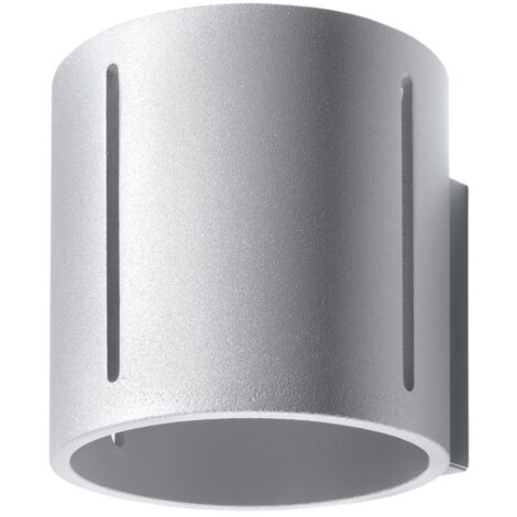 Lampada da parete Inez grigio 10x10x12cm Sollux