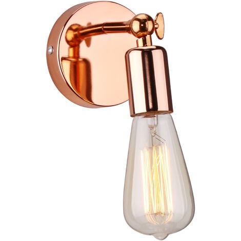 AXHUP Lampada da Parete Interni, Applique in Metallo Regolabile 180°, Illuminazione da Parete per Soggiorno Camera da Letto Corridoio (1X Oro Rosa)