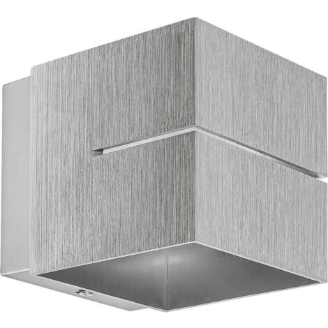 Lampada da parete Kaunas in alluminio in alluminio G9 1x max 10w L: 12 cm B: 9,6 cm H: 9.6 cm dimmerabile