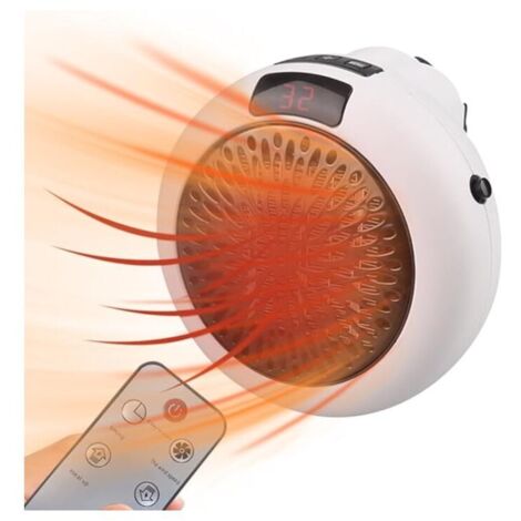 Lampada da parete KZQ "Steam Radiator", mini termoventilatore elettrico con telecomando, lampada da parete "Steam Radiator Room", termoventilatore elettrico da 400 W per bagno, camera, maisonette