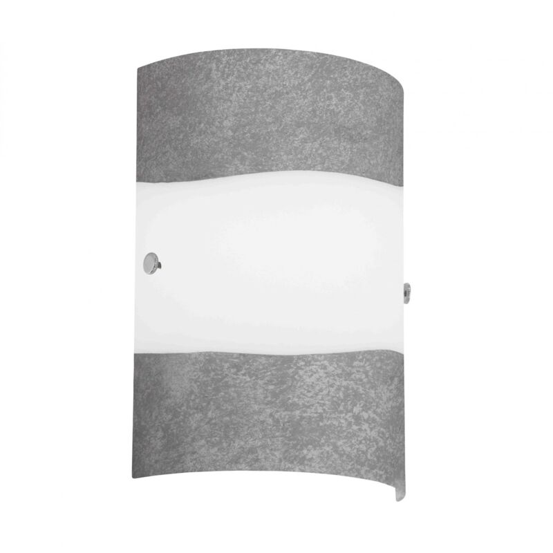 Image of Lampada da parete Lagonia smerigliato vetro grigio, bianco 1X40W L: 18 H: 25cm