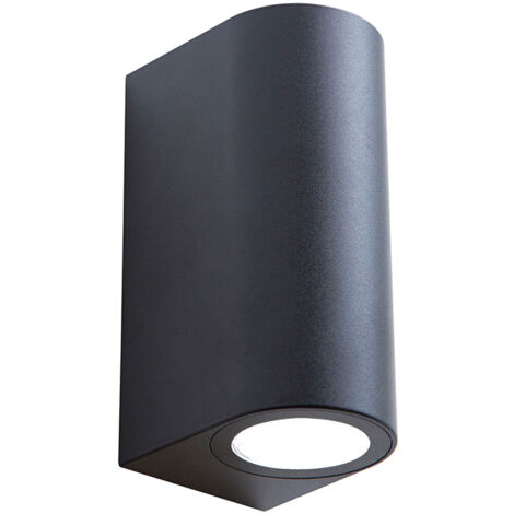 Lampada da parete Lampada da esterno Lampada da parete Lampada per facciata Lampada per porta d'ingresso, antracite, 2x GU10, LxLxH 8,8x6,8x15,2 cm