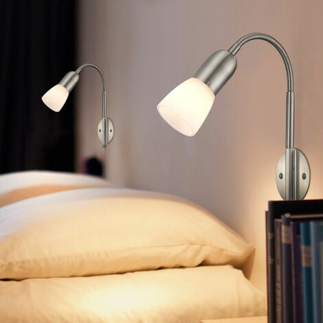 Applique da parete a braccio lungo applique da letto lampada da lettura per  studio regolabile E27 lampada da parete in metallo 110-220V con montaggio  superficiale - AliExpress