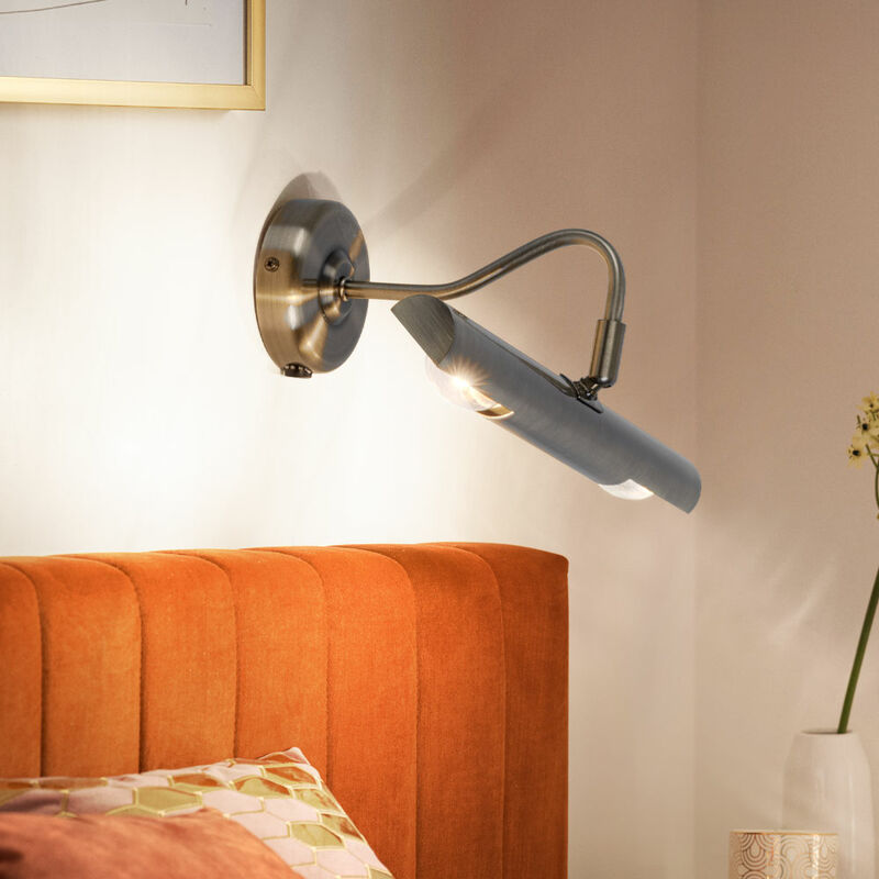 Image of Lampada da parete lampada da parete in ottone mobile all'interno della camera da letto lampada da parete luce per quadri da regolare, metallo ottone,