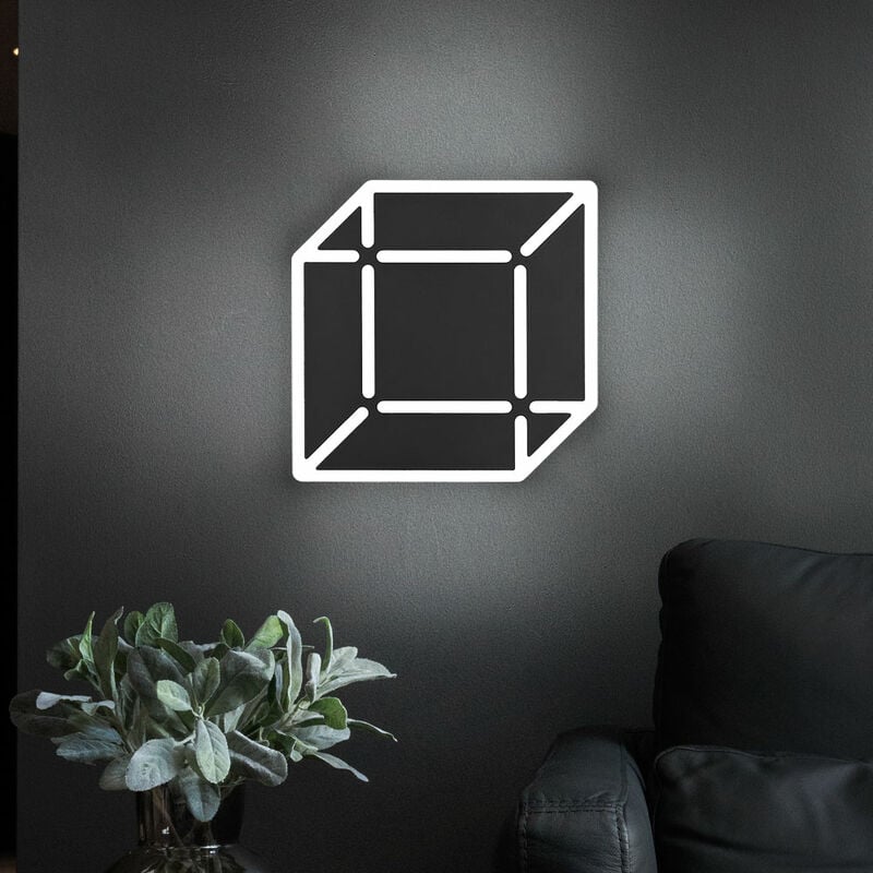 Image of Etc-shop - Lampada da parete lampada da parete lampada da corridoio lampada da camera da letto nero opaco l x h 25x25 cm