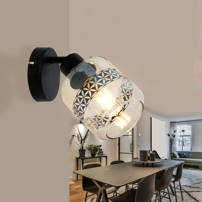 Image of Lampada da parete lampada da parete lampada da soggiorno lampada da sala da pranzo lampada da corridoio lampada da camera da letto, metallo vetro