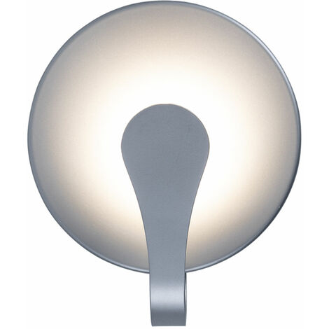Lampada da parete lampada da parete lampada scala grigia lampada da camera da letto, alluminio, 6W 580lm bianco caldo, LxA 15,8x18,4 cm Näve 1176259
