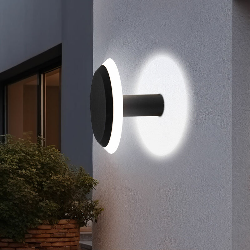 Image of Globo - Lampada da parete lampada da parete per esterno lampada da esterno Faretto da parete alluminio, grigio opale, 1x led 4.5 watt 320 lumen