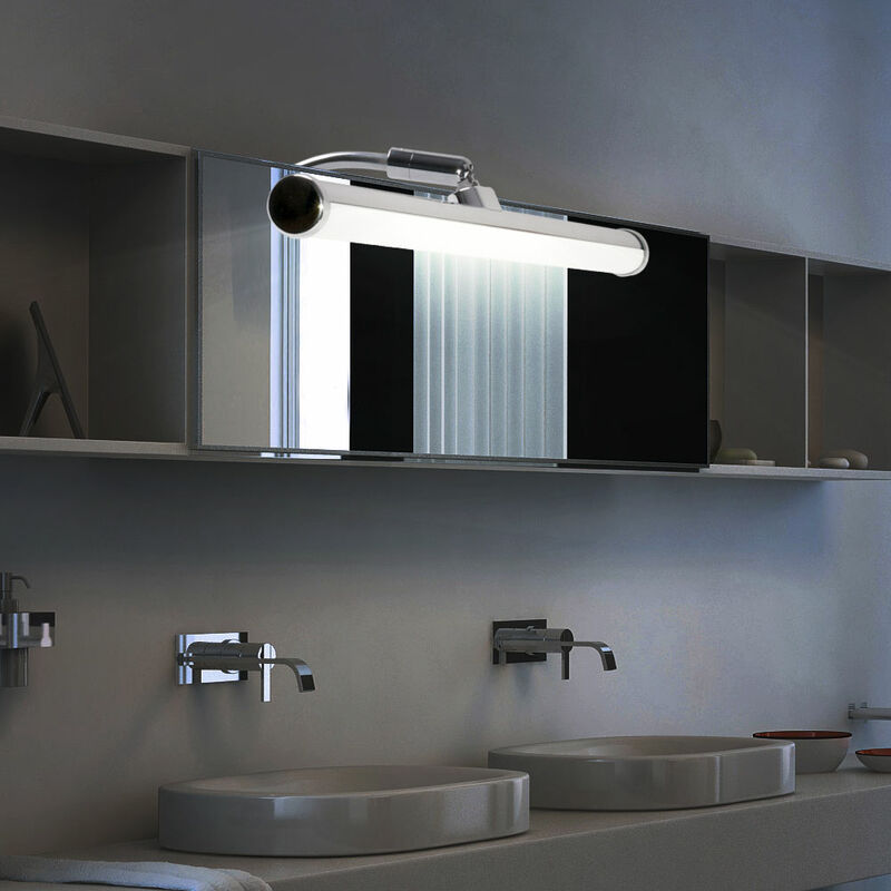 Image of Etc-shop - Lampada da parete, lampada da specchio, lampada da bagno, lampada da parete, orientabile, metallo, 1x led 5,5W 550lm bianco neutro, LxPxH