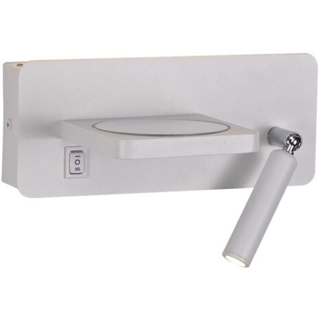Lampada da parete LED Rob 5W+3W USB e caricabatteria wireless