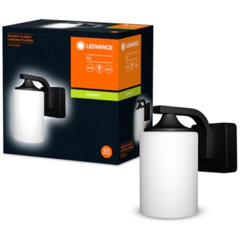 Lampada da parete ledvance endura classic lantern 1xe27 max 60w nero - lum392663