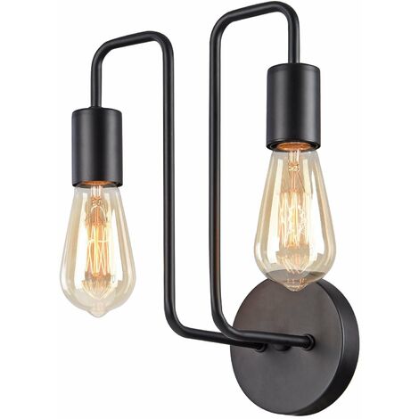 Lampada da parete Loft in Metallo Gilbert Nero