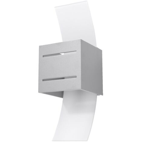 Lampada da parete Loreto grigio 10x30x12cm Sollux