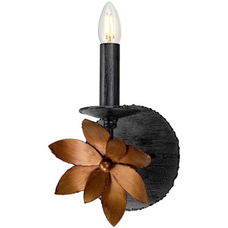 Etc-shop - Lampada da parete luce acciaio argento
