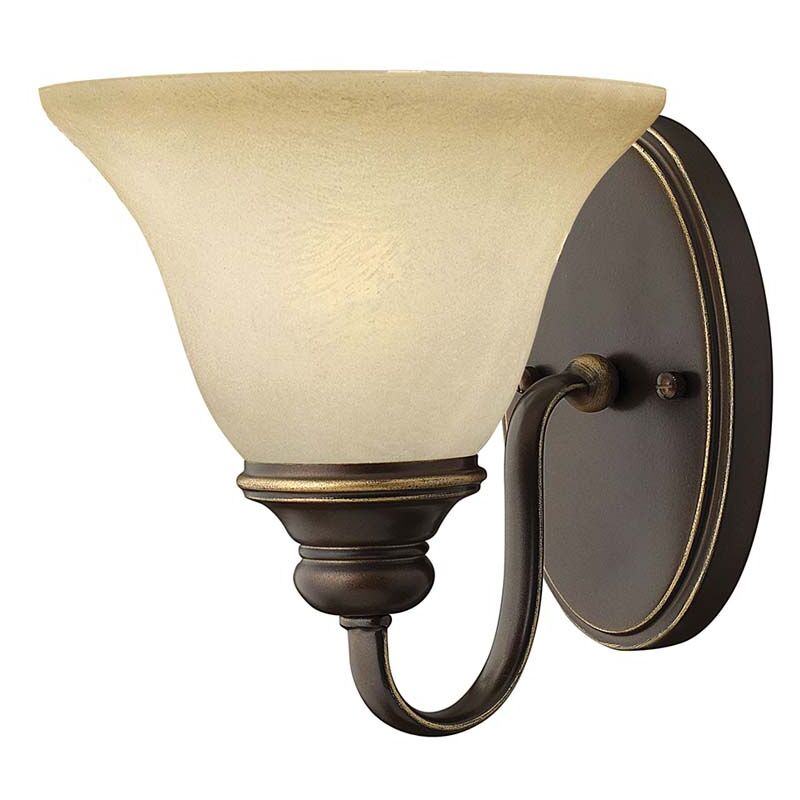 Image of Lampada da parete luce lampada da corridoio design vintage acciaio aspetto alabastro bronzo h 21 cm
