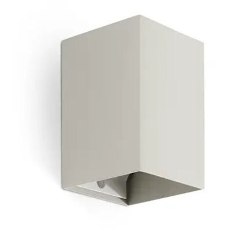 Lampada da parete LUNE quadrata liscia grigia con interruttore 40532