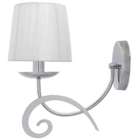Lampada da parete luxor 1xe14 cromo bianco schermo 31x15x28 cm