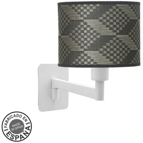 Lampada da parete moda 1xe14 bianco/tetris grigio 26x17x28 cm