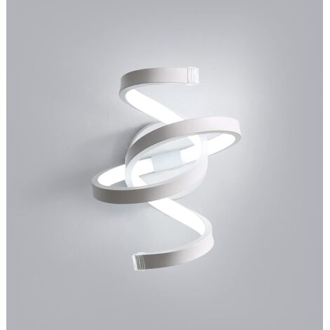 Lampada da Parete Moderna Acrilico Spirale LED Applique da Parete per Salotto Camera da Letto Comodino Corridoio - Luce Bianca