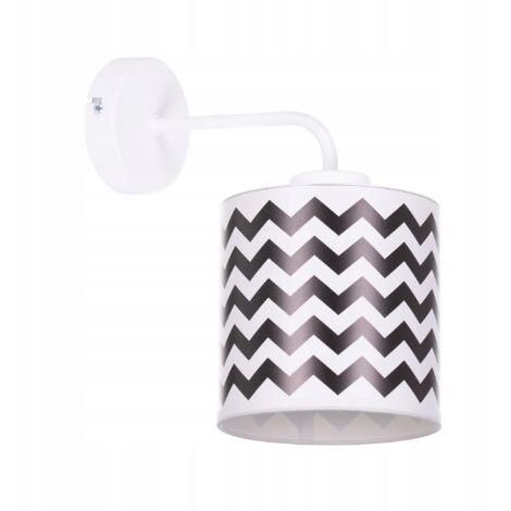 Lampada da parete moderna con paralume Zigzags Nero