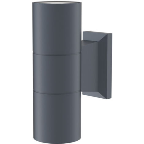 Lampada Da Parete Moderna Da Esterno Alluminio Grigio Luce2Gu10 50W Ip54