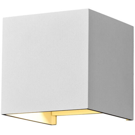 Lampada Da Parete Moderna Da Esterno Metallo Bianco Luce Led 6W Ip54