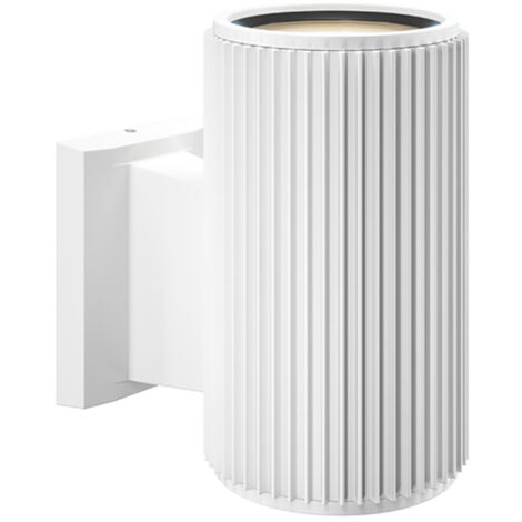 Lampada Da Parete Moderna Da Esterno Metallo Bianco Luce1E27 60W Ip54