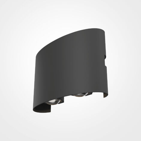 Lampada Da Parete Moderna Da Esterno Metallo Grigio Luce Led 4W Ip54