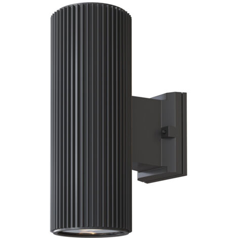 Lampada Da Parete Moderna Da Esterno Metallo Grigio Luce2E27 60W Ip54