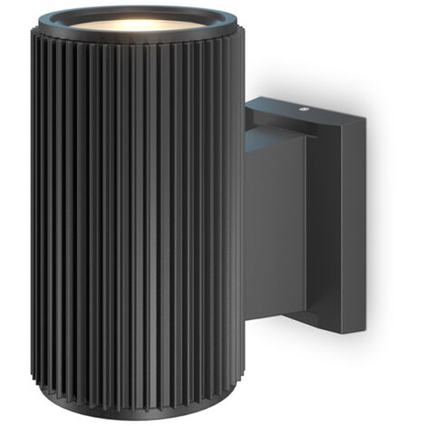 Lampada Da Parete Moderna Da Esterno Metallo Nero Luce1E27 60W Ip54