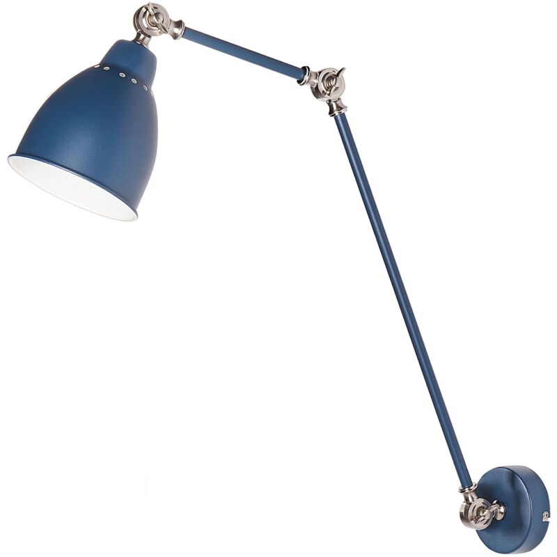 Image of Lampada da parete moderna in metallo blu scuro Mississippi l