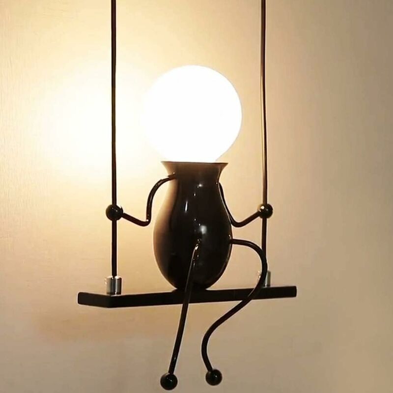 Image of Lampada da parete moderna, lampada da parete umanoide creativa, lampada da parete a led E27 per camera da letto, comodino, scala, corridoio,