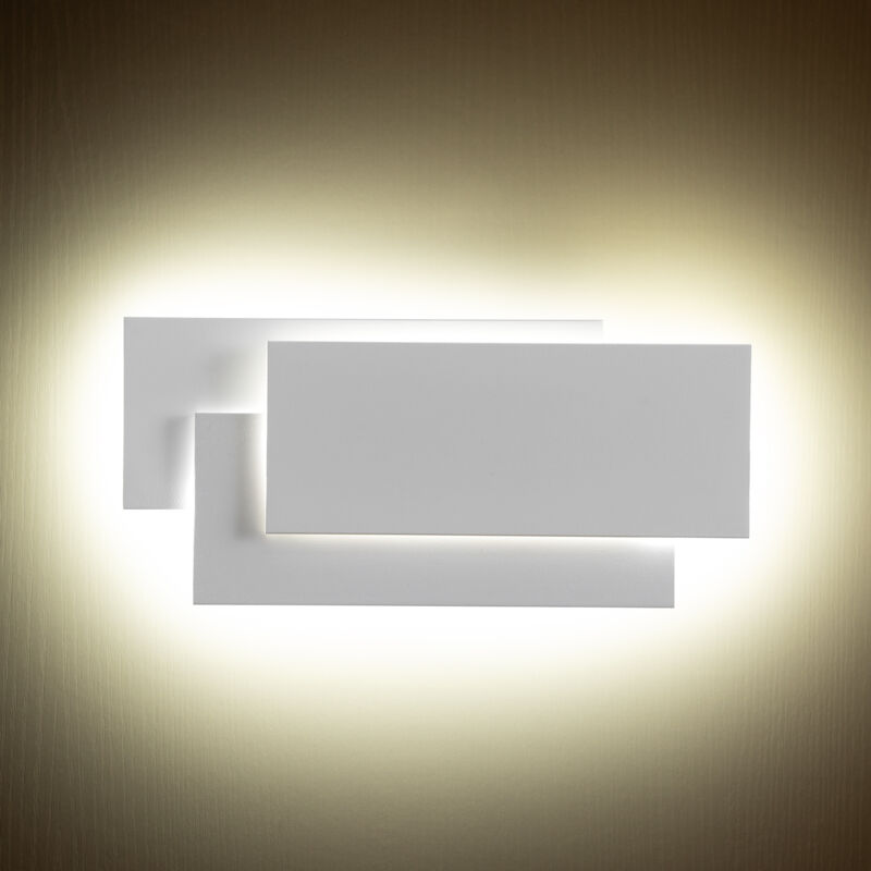 Image of Lampada da Parete Moderna LED Interni Camera da Letto Soggiorno Illuminazione Decorareativa Applique da Parete 24W Bianco Freddo