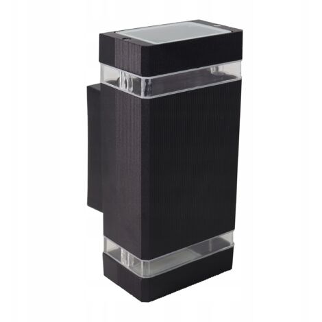 Lampada da parete moderna per esterni nera Vela 2xGU10 ID-8012 Idealed