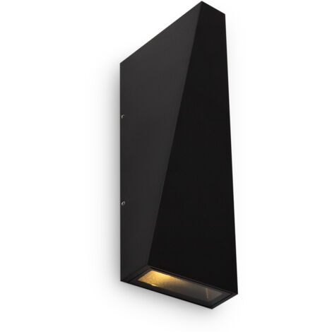 Lampada Da Parete Moderna Per Esterno Metallo Nero Led 6W Ip54