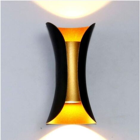 Lampada da parete moderna per interni da 10 W, lampada da parete per esterni, luce su e giù, lampada da parete in metallo, luce bianca calda 3000 K