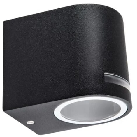 lampada da parete muro applique esterno giardino 1 luce nero GU10