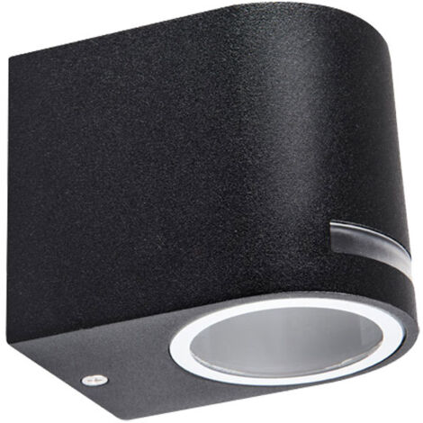 lampada da parete muro applique esterno giardino 1 luce nero GU10