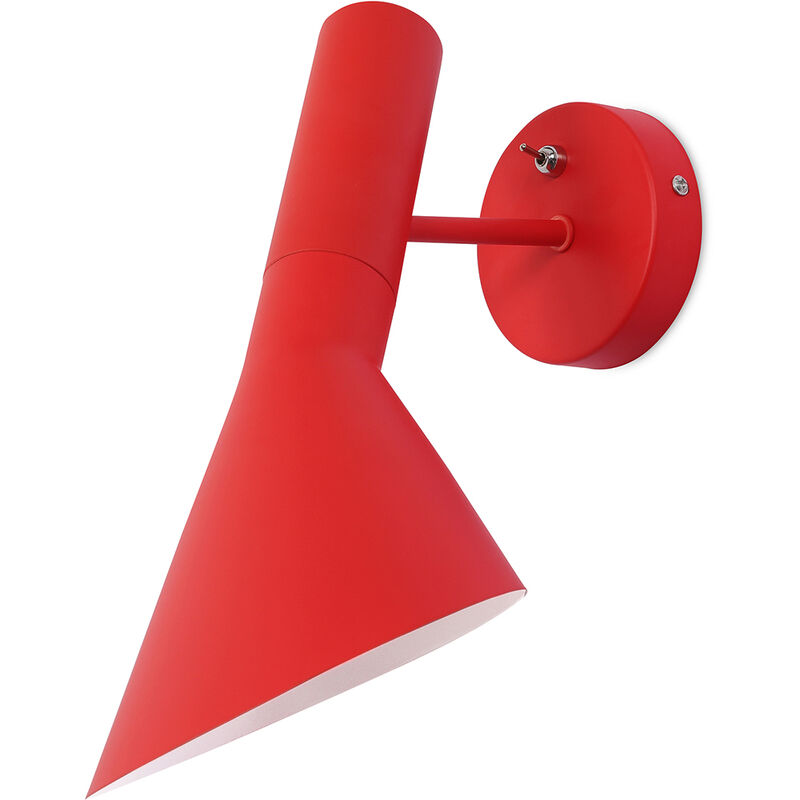 Image of Privatefloor - Lampada da parete Narn- Acciaio Rosso - Acciaio inossidabile, Metallo - Rosso
