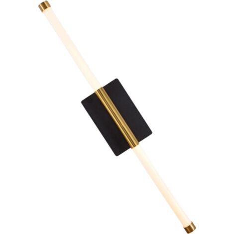 Lampada da parete neomoderna a LED, ottone nero, 60 cm