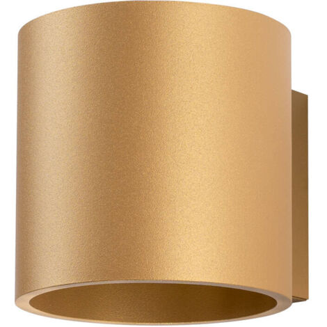 Lampada da parete Orbis d'oro 10x10x12.5cm Sollux