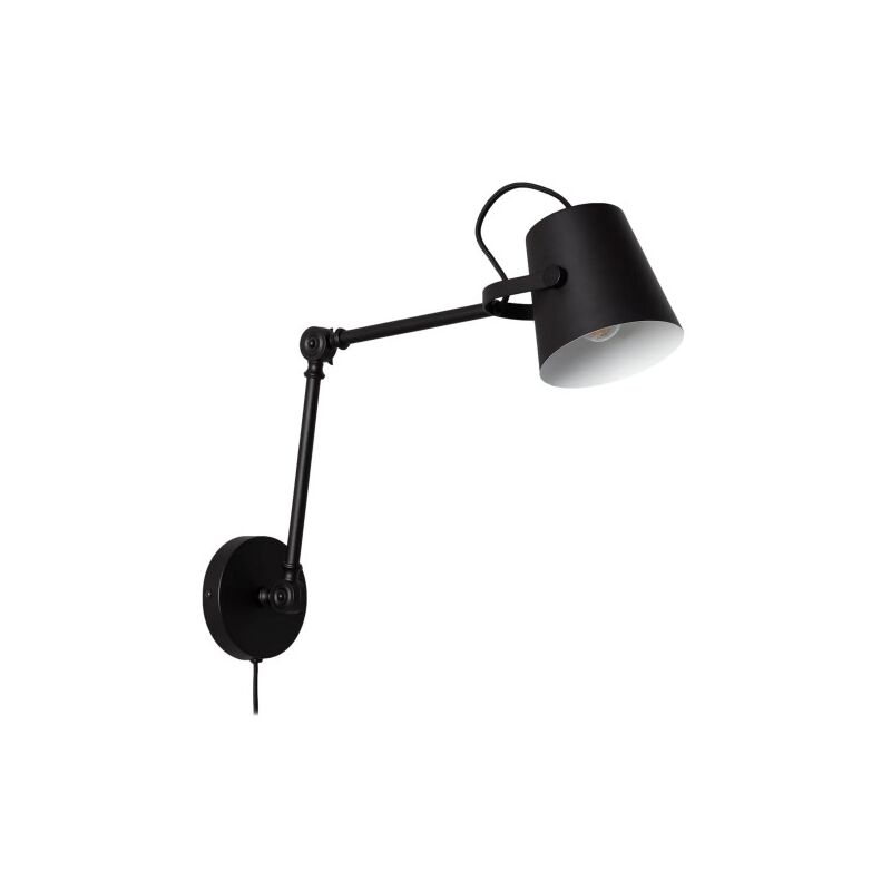 Lampada da parete orientabile loft retrò Nera E14
