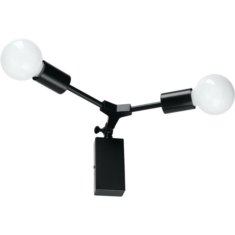 

Sollux Lighting - Lampada da parete orientabile nera E27 Aplique de pared ajustable Negro E27