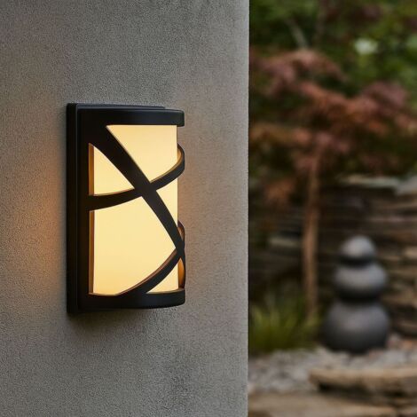 Lampada da parete OSAKA nera attacco E27 IP44